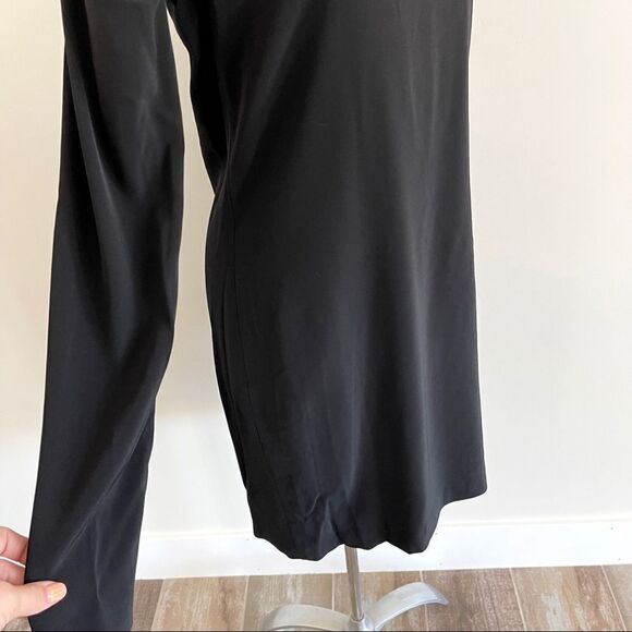 Helmut Lang Black Cold Shoulder Dress Cut Out 10 - Picture 5 of 9